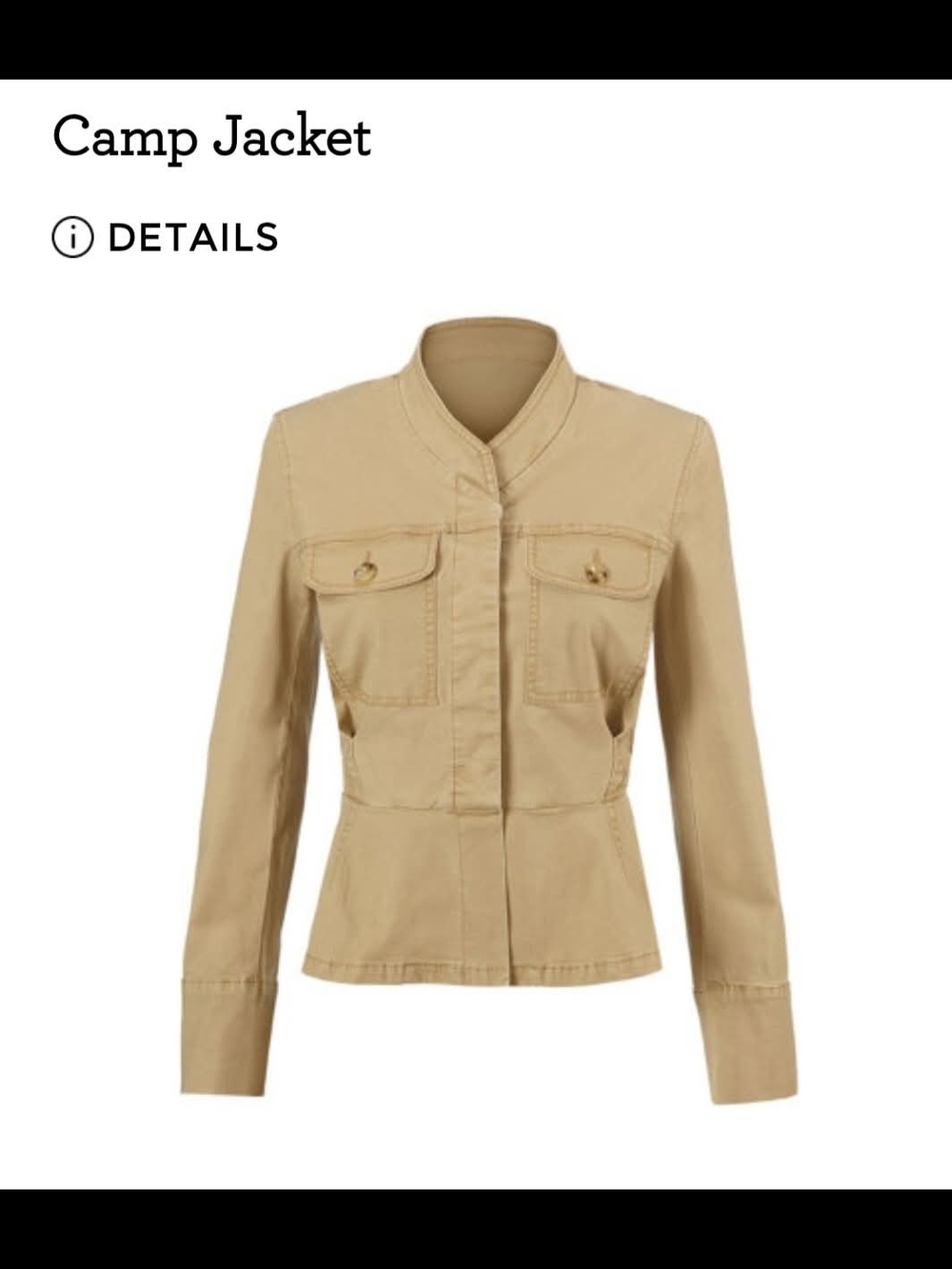 Camp Jacket - Beige Women's Utility Jacket